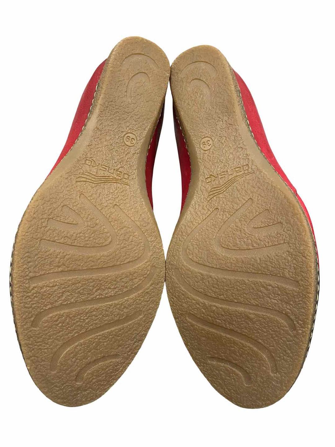 Dansko Shoe Size 39 Red Leather Loralie Burnished Nubuck Loafers