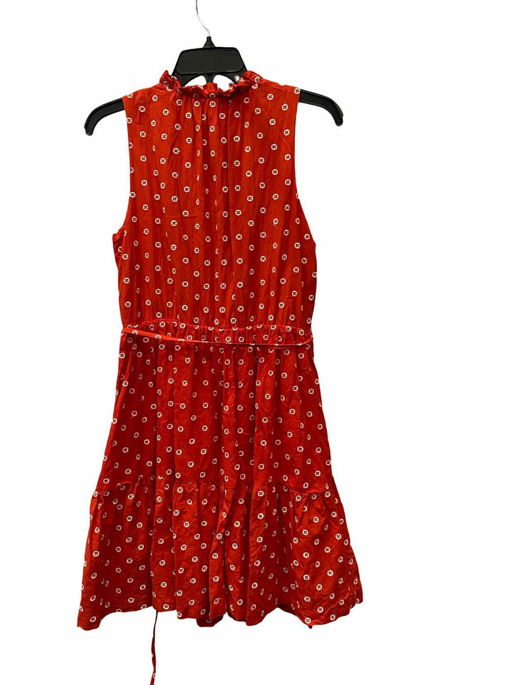 Draper James Size S Red Embroidered Dress