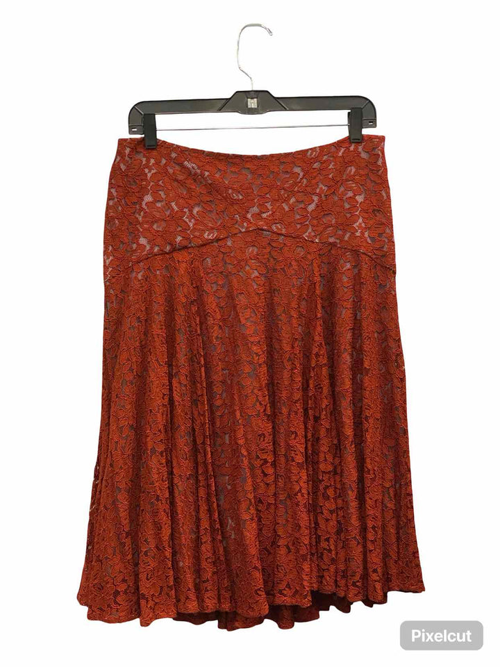 MoulineteSoeurs Size 10 Brown Lace Skirt