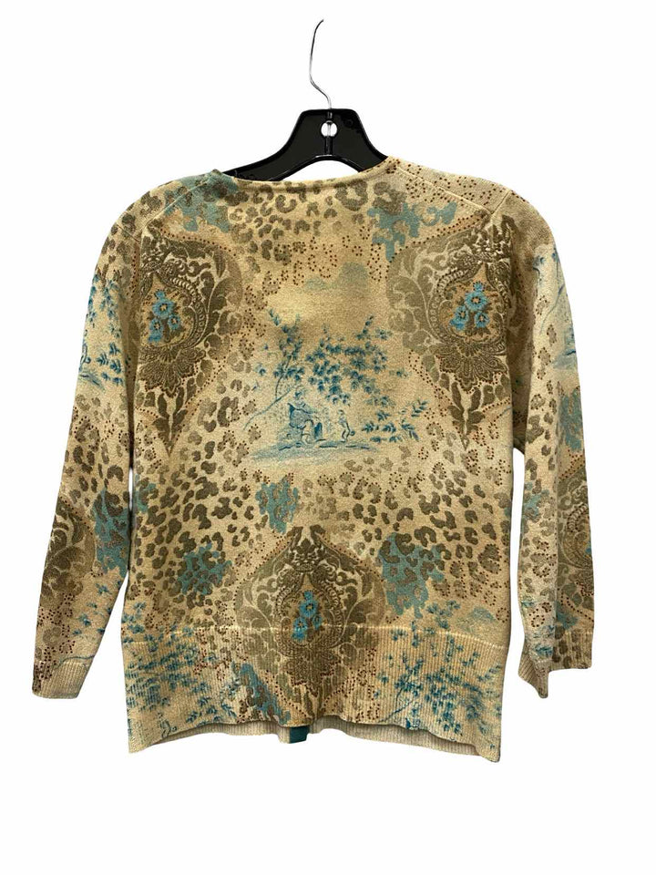 Kinross Size S Brown Multi 100% cashmere Long Sleeve Shirts
