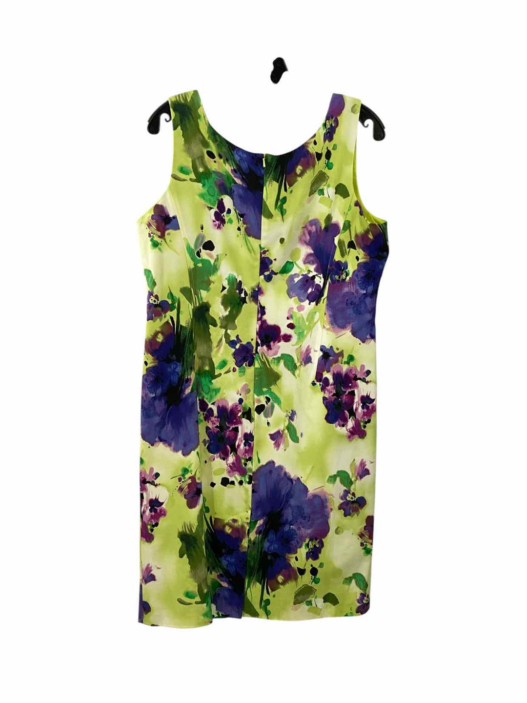 Jones New York Size 12 Green Purple Print Dress