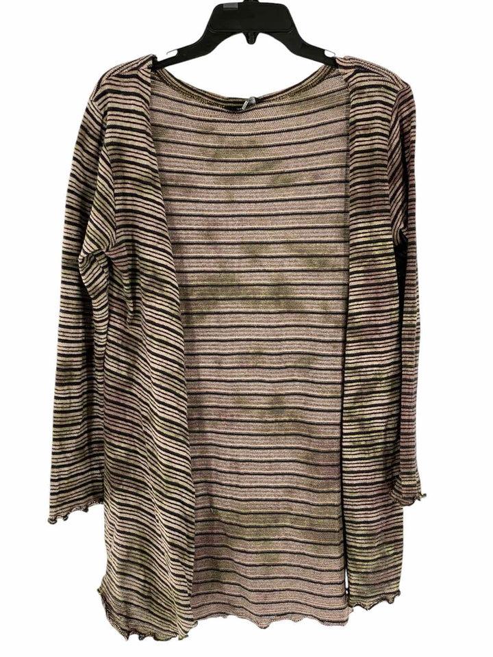 Yak & Yeti Size M Brown Beige Stripe Sweater