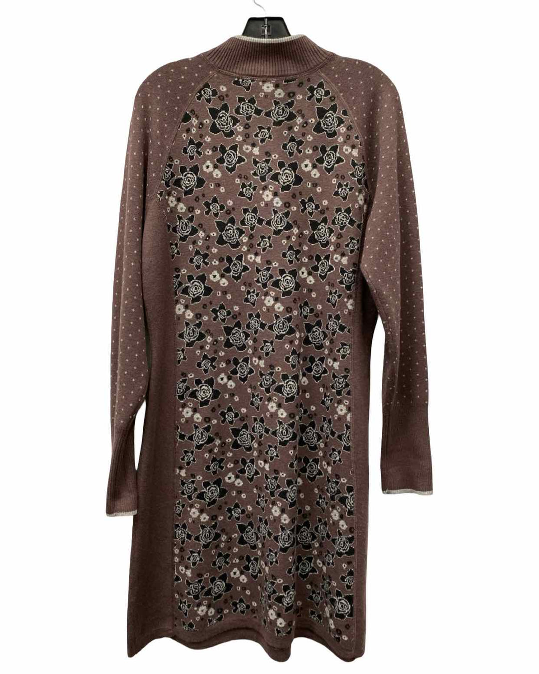 Title Nine Size L Brown Black Floral Dress
