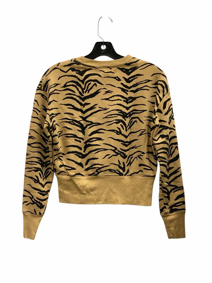 MadeWell Size XXS Brown Animal Print Long Sleeve Shirts