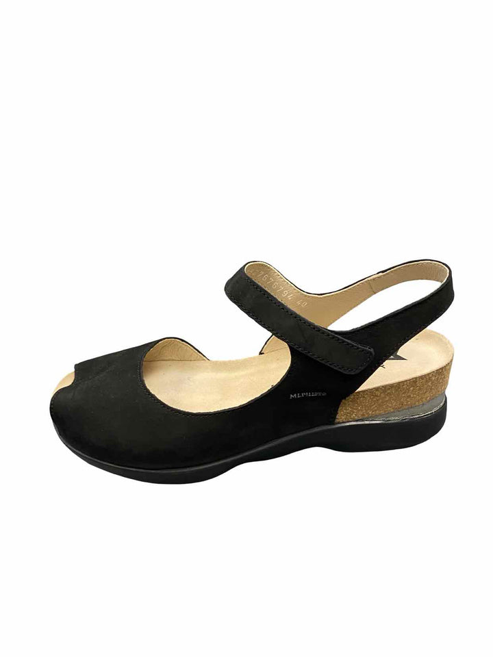 Mephisto Shoe Size 40 Black Leather NWT Orphea Sandals