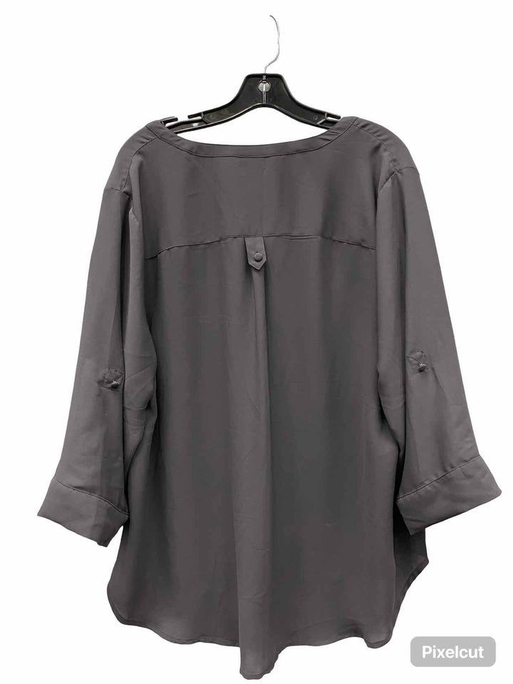 Torrid Size 2(L) Grey Long Sleeve Shirts