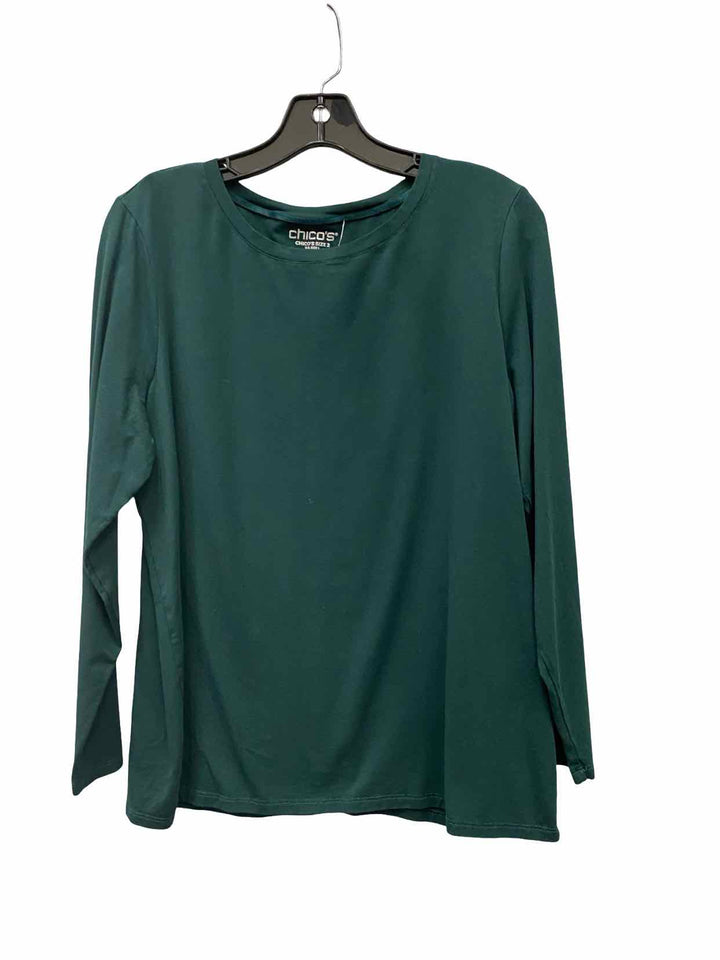 Chico's Size L Green Long Sleeve Shirts