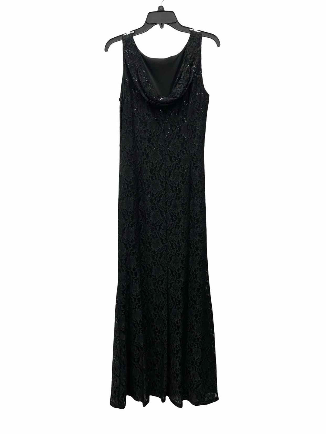 Ellen Tracy Size 10 Black Sequins Formal Dress(Long)