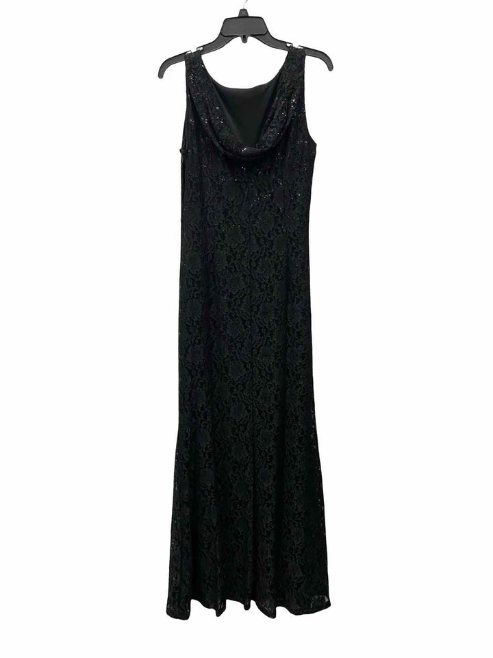 Ellen Tracy Size 10 Black Sequins Formal Dress(Long)