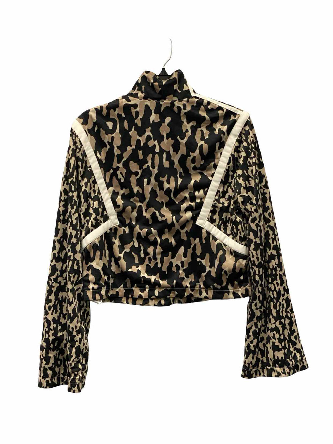 Adidas Size S Brown/Black White Cheetah Athletic Jacket