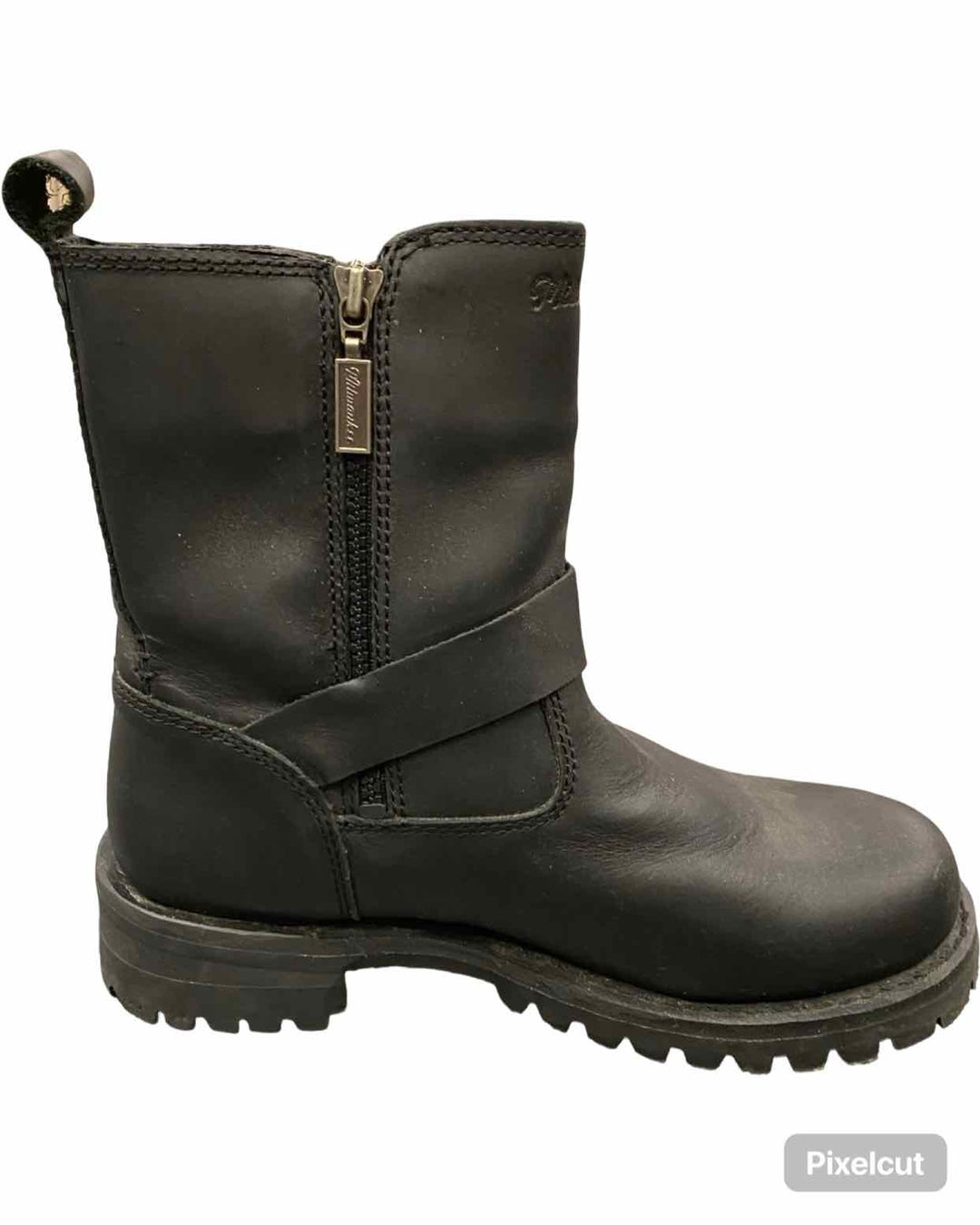 Milwaukee Shoe Size 38 Black Leather Biker Boots(Ankle)