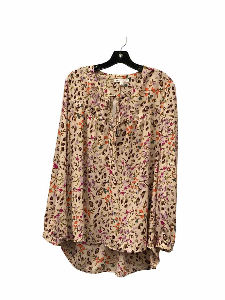 DR2 Size L Pink Floral Long Sleeve Shirts