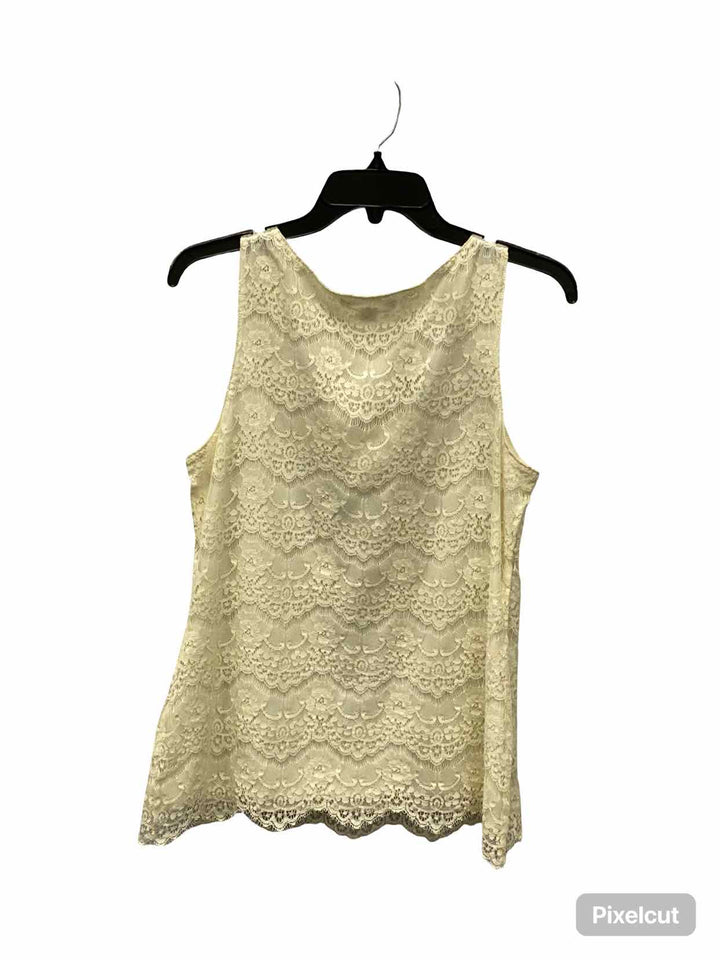 Banana Republic Size M Cream Floral Tank Top