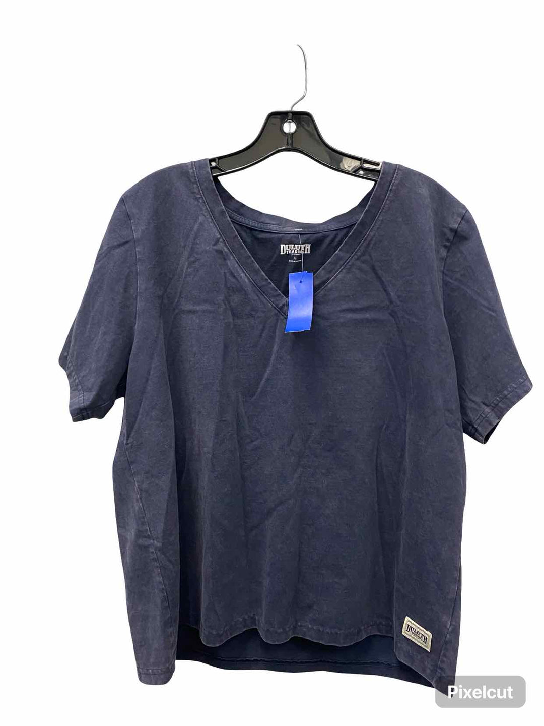 Duluth Trading Size L Blue 100% cotton T-shirt