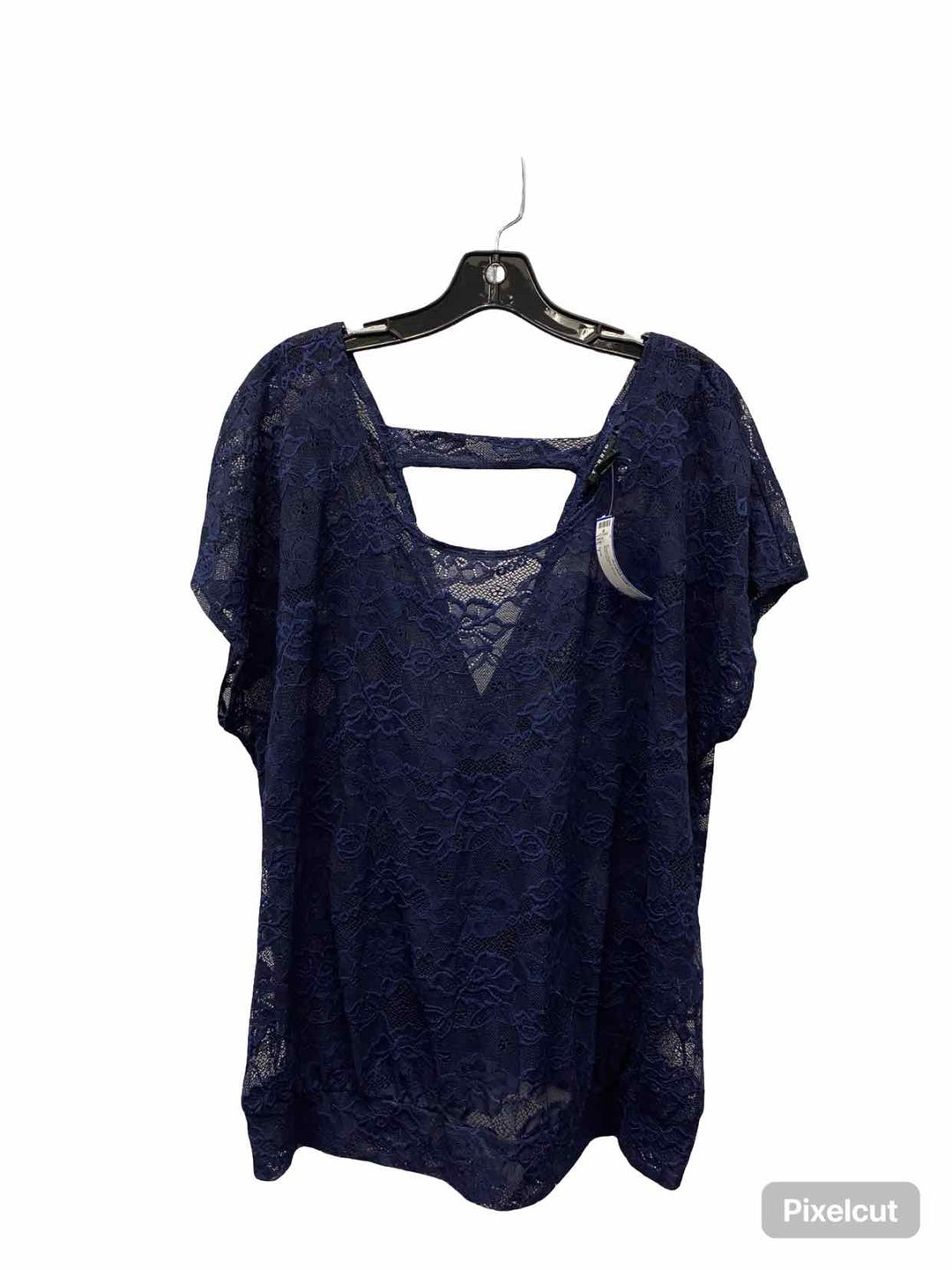 Torrid Size 1 Blue Lace Short Sleeve Shirts