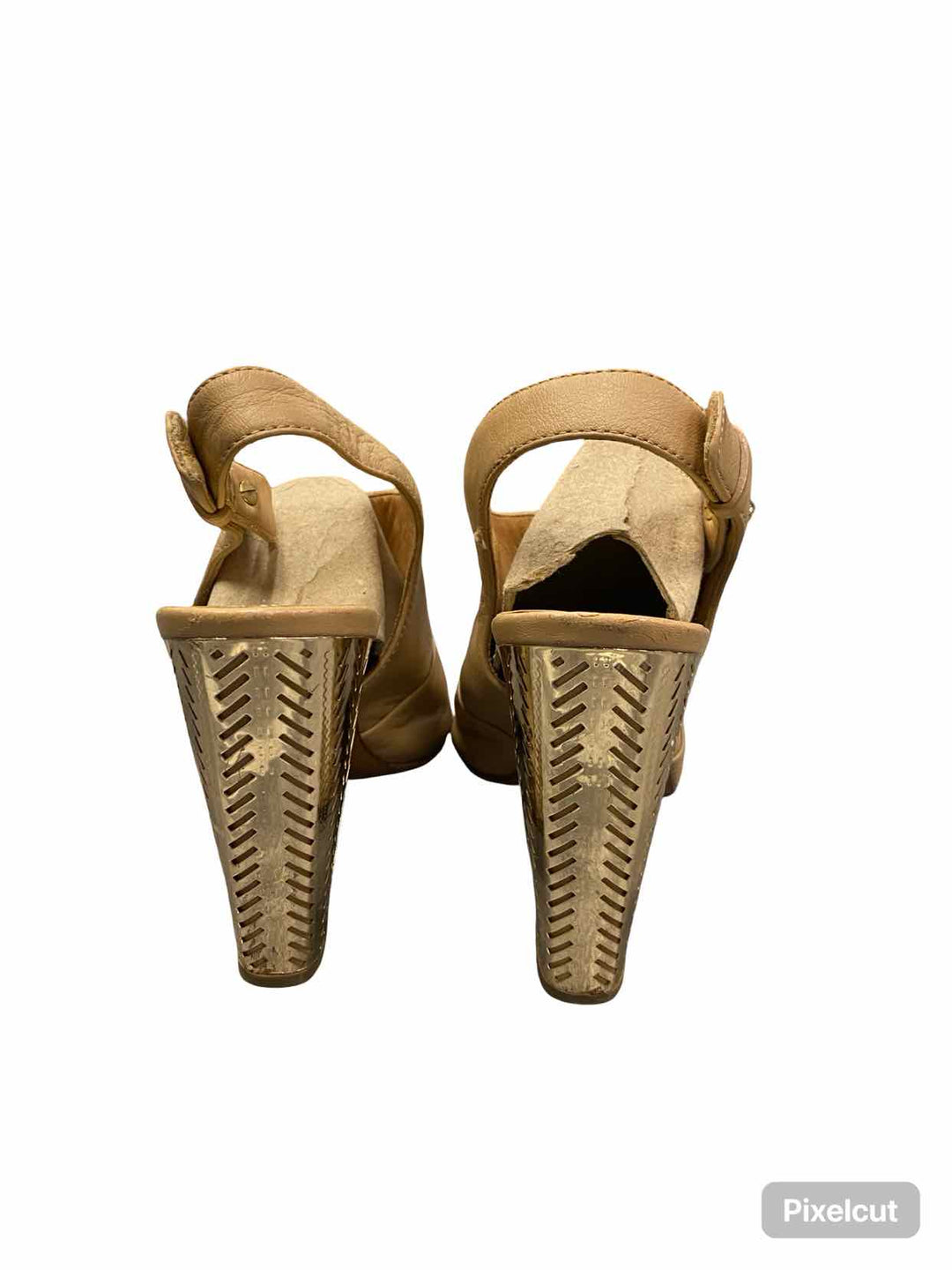 COACH Shoe Size 8.5 Tan Leather Heels