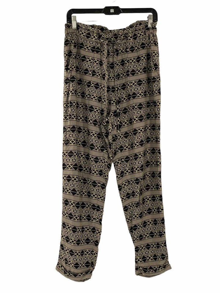 KAVU Size M Black Beige Print Pants