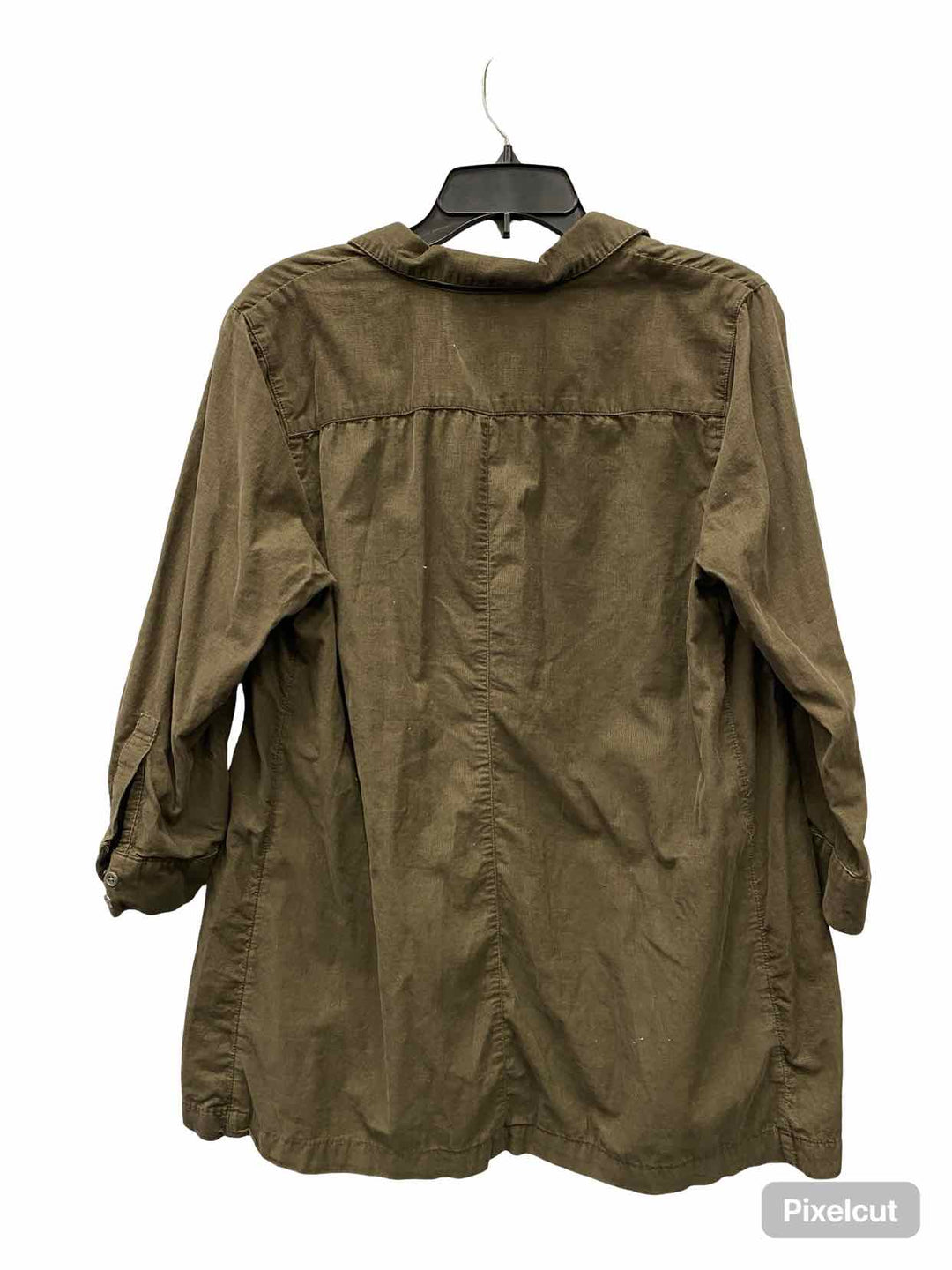 J Jill Size MP Green Corduroy Long Sleeve Shirts
