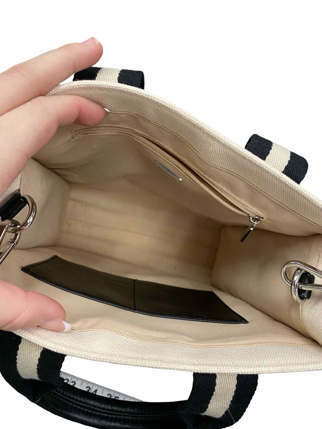 BCBG Cream W/Crossbody Strap Purse