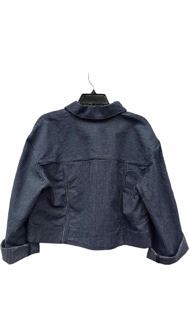 Loft Size M Blue White Striped Jacket