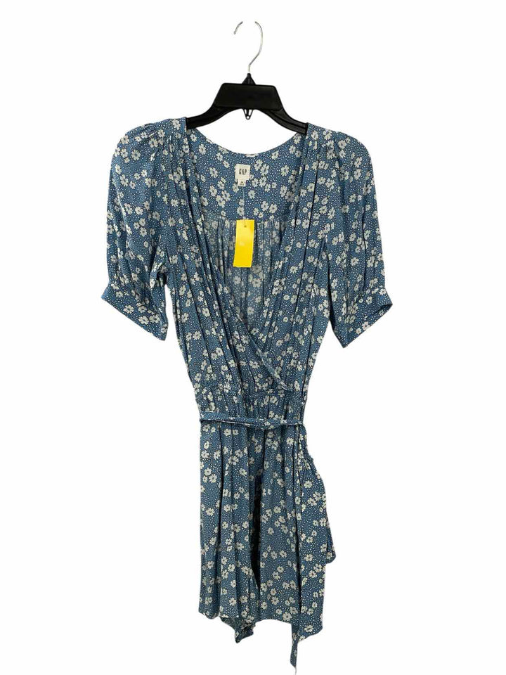 Gap Size XS Light Blue White Floral Dress