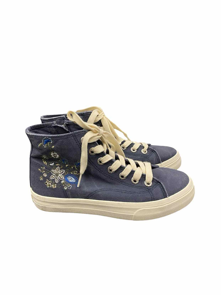 Blowfish Shoe Size 8 Blue Embroidered Sneakers