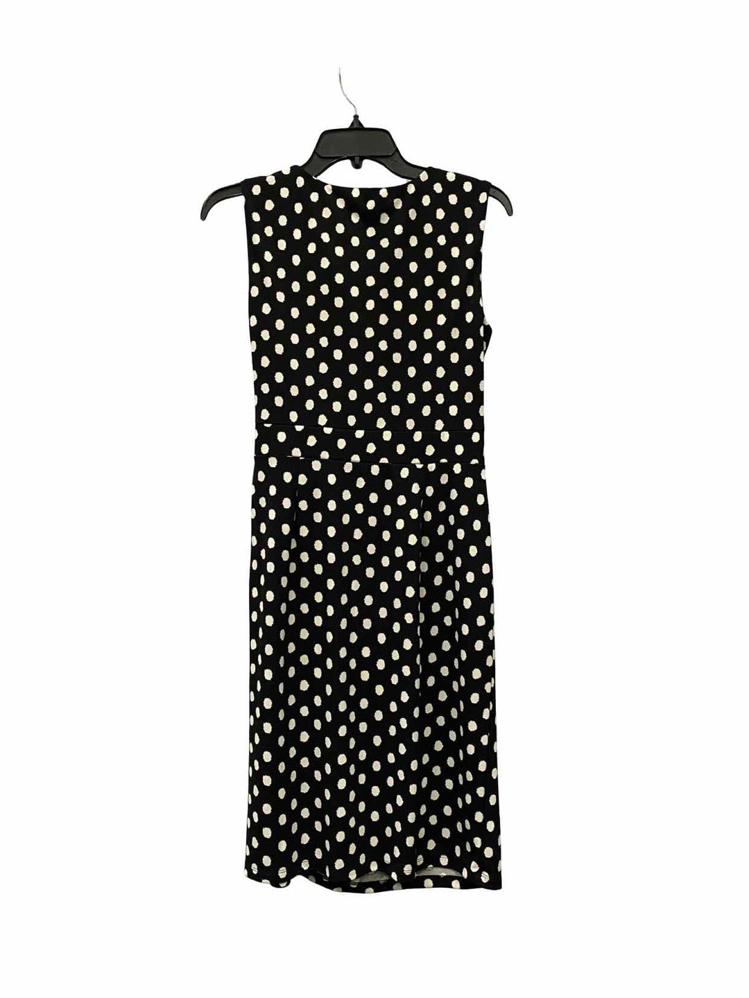 Talbots Size MP Black White Polka Dot Dress