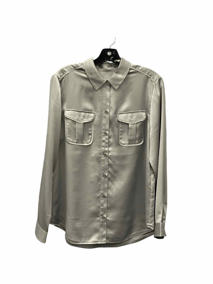 Chico's Size 1(8/10) Silver Long Sleeve Shirts