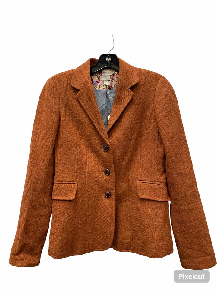 Tristan Size 2 Orange 48% Wool Blazer