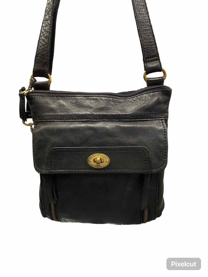 Fossil Black Stanton Traveler Purse