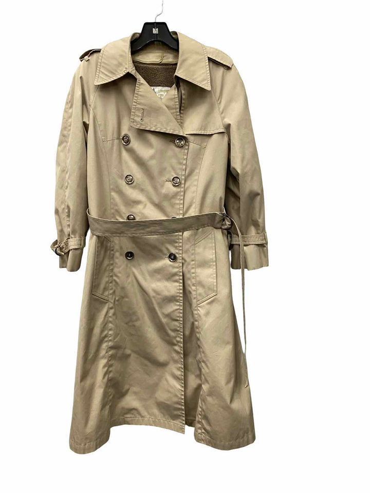 London Fog Size 8 Beige Zip Out Fleece Lining Coat(Long)