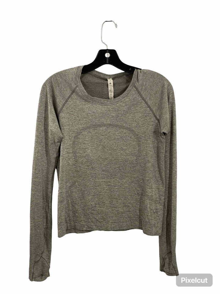 Lululemon Size 6 Gray Athletic Long Sleeve
