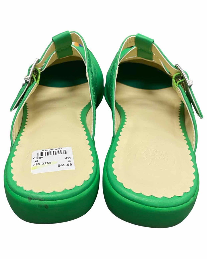 Hot Chocolate Design Shoe Size 38 Green Mary Jane Clogs