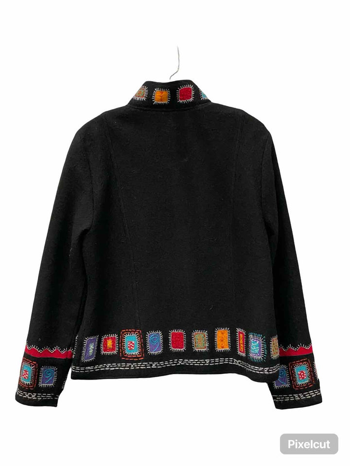 Icelandic Designs Size M Black Wool Blend Jacket