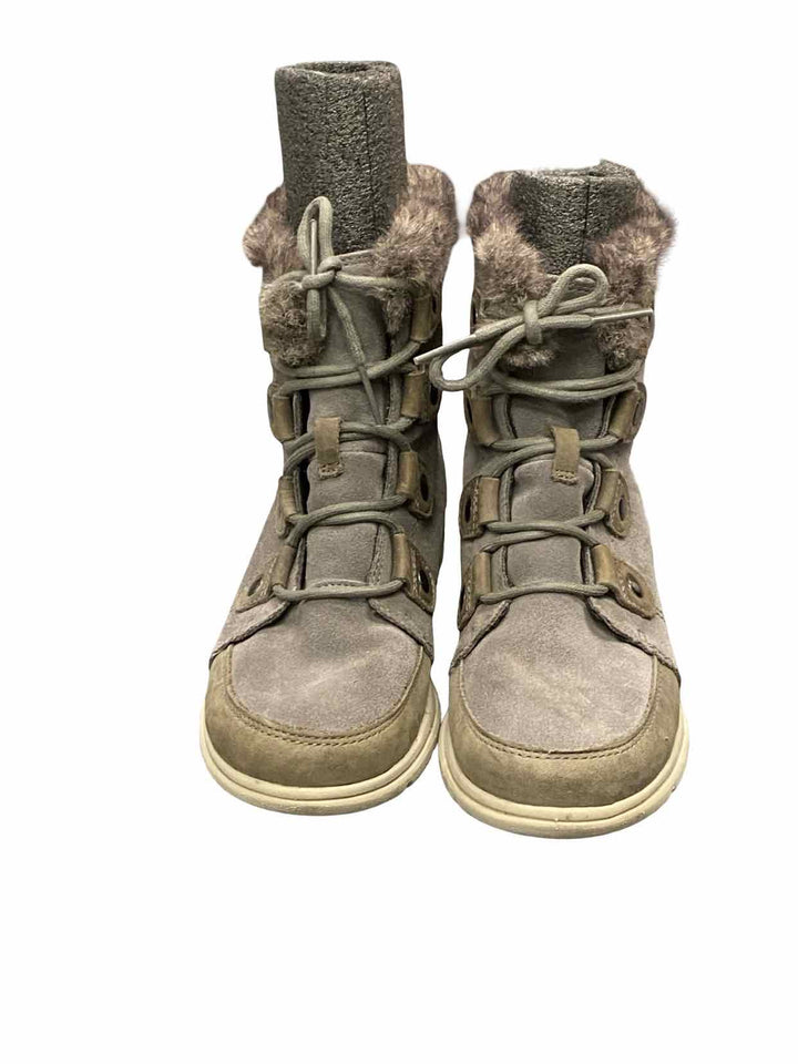 Sorel Shoe Size 7 Gray Explorer Joan Waterproof Boots(Ankle)