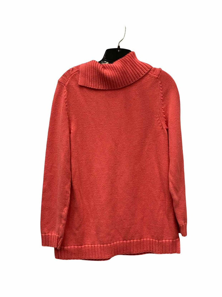 Talbots Size M Pink Cable Knit 100% cotton Sweater