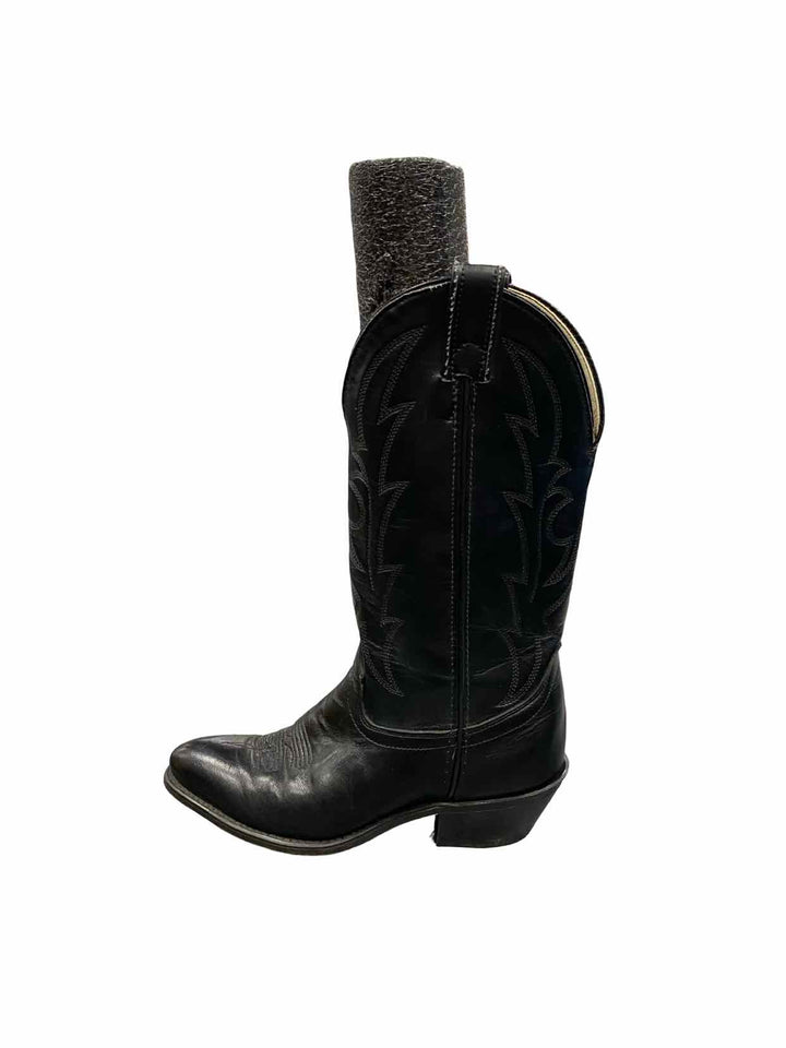 Laredo Shoe Size 6 Black Leather Cowboy Boots(knee)