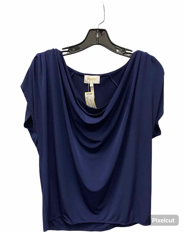 Laundry by Shelli Segal Size M Blue Short Sleeve Shirts