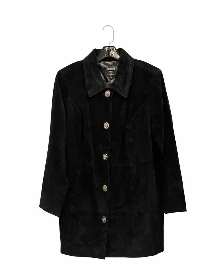 Dennis Basso Size 1X Black Washable Leather Jacket