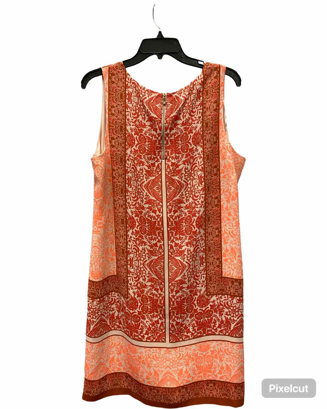 Vince Camuto Size 14 White Pink Print Dress