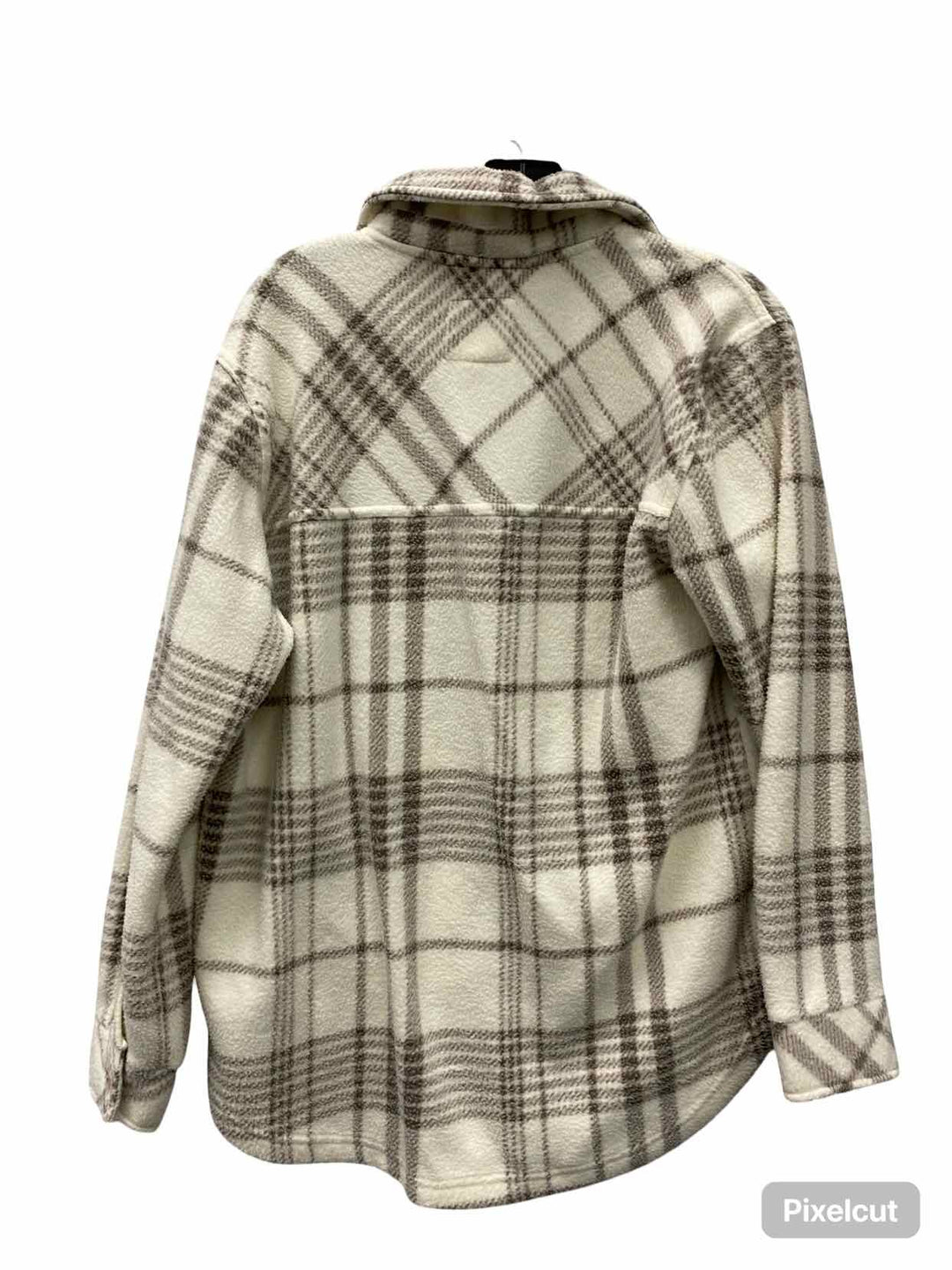 Thread & Supply Size M Cream Plaid Fleece Jacket