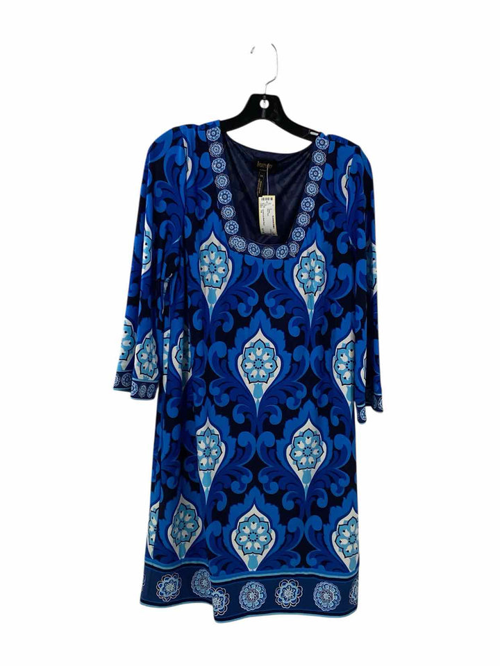 Laundry by Shelli Segal Size 14 Blue Print Dress