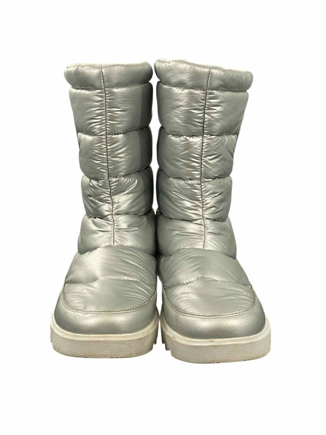Sorel Shoe Size 10.5 Silver "Joan of Arctic Puffy 10" Boots(knee)