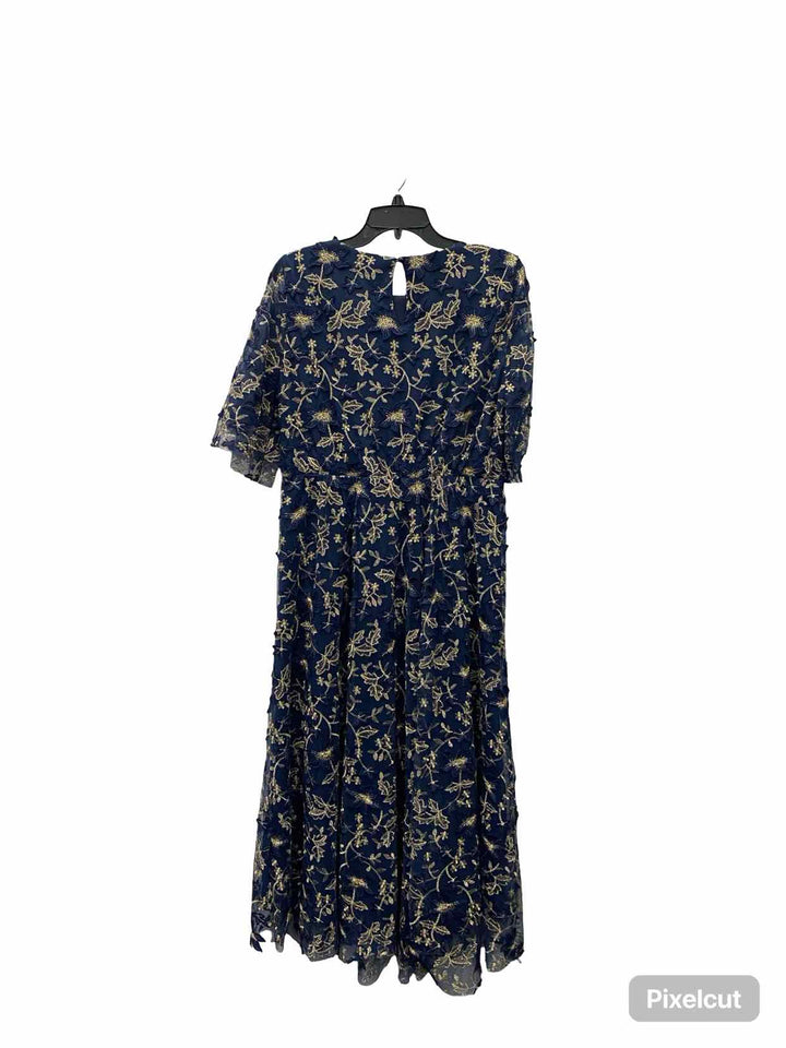 Baltic born Size XL Navy Gold Floral NWT Dress