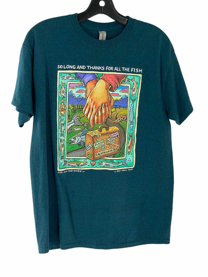 Ray Troll Size M Blue T-shirt