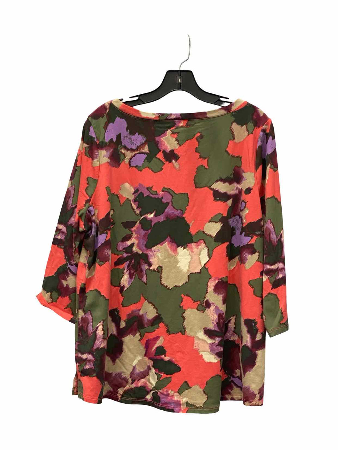 Belle Size L Pink Green Print Long Sleeve Shirts