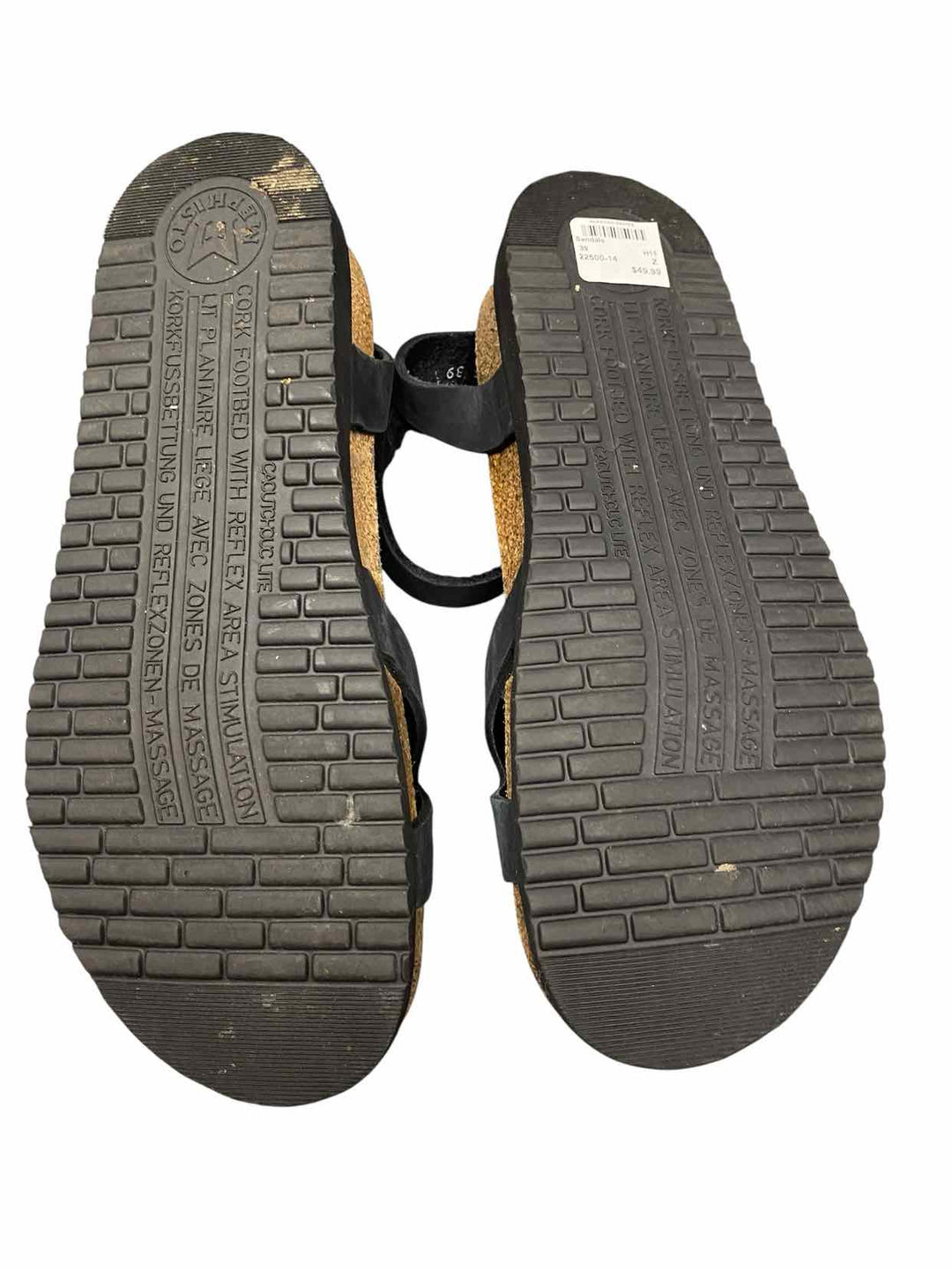 Mephisto Shoe Size 39 Gray Black Sandals