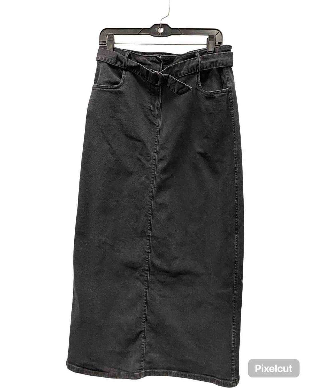 Kenneth Cole Size 10 Black Denim Skirt