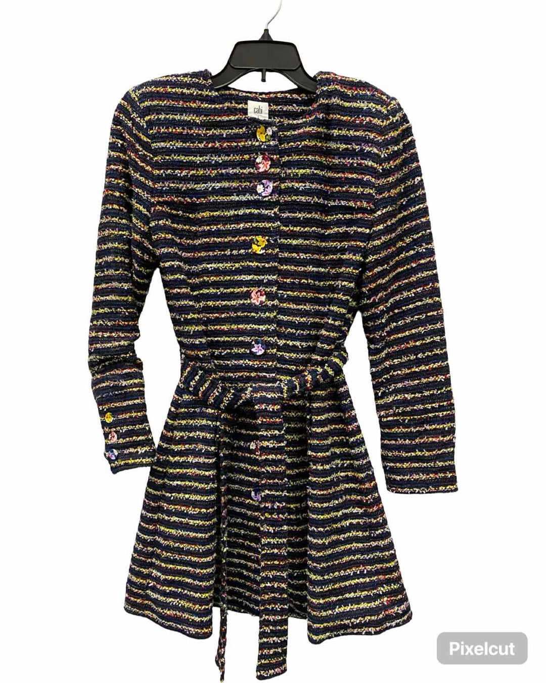 Cabi Size 2 Navy Blue Multi Coat(Long)