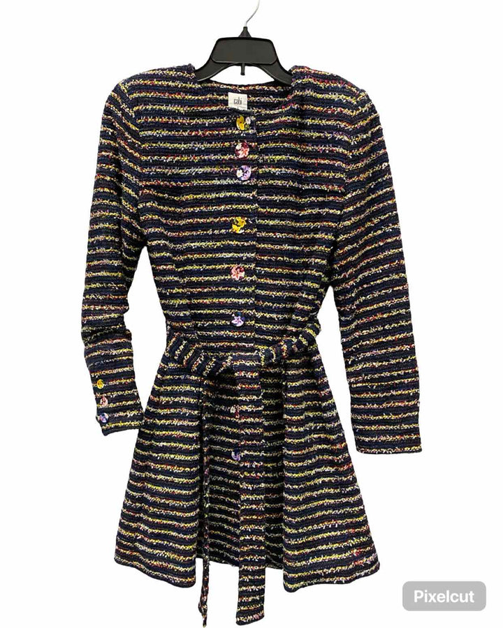 Cabi Size 2 Navy Blue Multi Coat(Long)